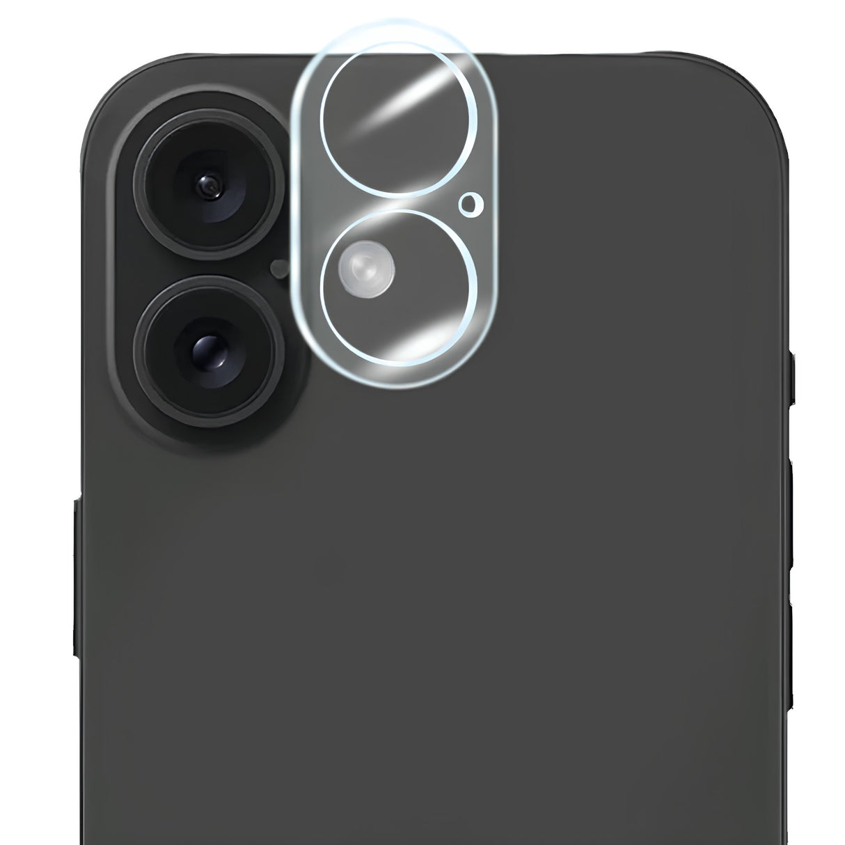 Folie sticlă 3D Vivimall pentru camera Apple iPhone 16 Plus, duritate 9H, vedere frontală