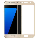 Folie Sticla compatibil cu Samsung Galaxy S7, Full Face V2, Auriu - vivimall.ro