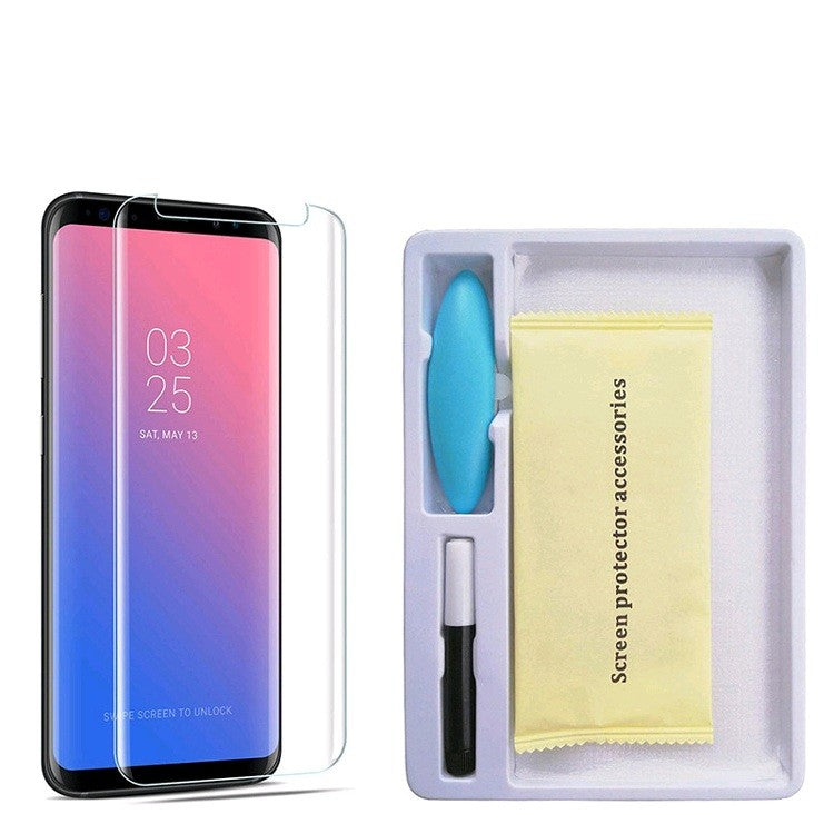 Folie Sticla Samsung Galaxy S9 Plus Full Glue Nano Water Transparent - vivimall.ro