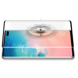 Folie Sticla Securizata Curbata Flippy pentru Samsung S10 Plus cu recunoastere a amprentelor digitale, 9H, lipici margine, contur negru - vivimall.ro