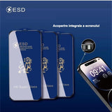 Folie Sticla securizata electrostatica Flippy pentru Samsung A14 5G, Sticla ESD, Top Glass, Anti-static, Negru - vivimall.ro