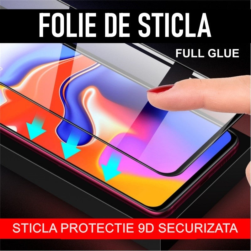 Folie Sticla Securizata Flippy compatibil cu Honor X8 4G, Full Glue Negru - vivimall.ro