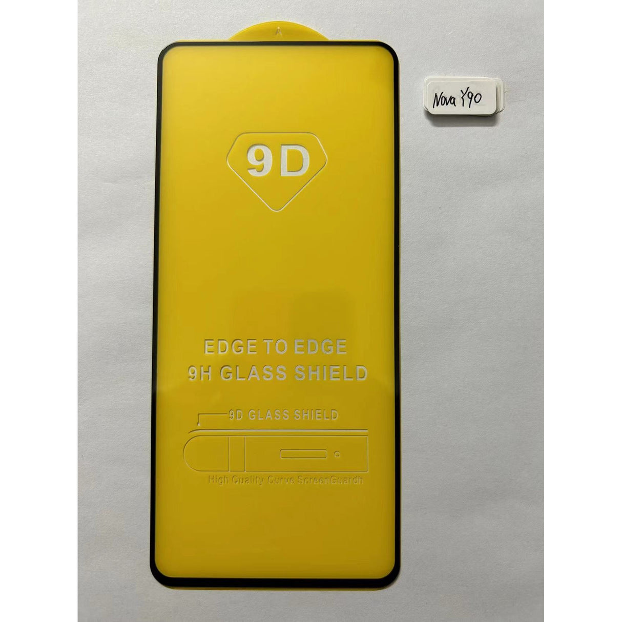 Folie Sticla Securizata Vivimall compatibil cu Huawei Nova Y90, Full Glue Negru - vivimall.ro