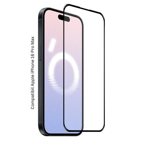 Folie Sticla Securizata, Flippy, compatibila cu Apple iPhone 16 Pro Max, Sticla ESD, Super HD Glass, Anti-static, Margini Negre, Transparent - vivimall.ro