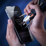 Folie Sticla Securizata, Flippy, compatibila cu Apple iPhone 16 Pro Max, Sticla ESD, Super HD Glass, Anti-static, Margini Negre, Transparent - vivimall.ro