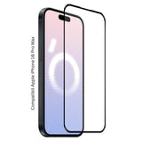 Folie Sticla Securizata, Flippy, compatibila cu Apple iPhone 16 Pro Max, Sticla, Super HD Glass, Antistatic, Margini Negre, 99H OG, Transparent - vivimall.ro