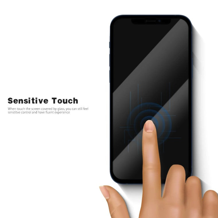 Aplicare folie sticlă securizată Super HD pe iPhone 16, margini negre transparente