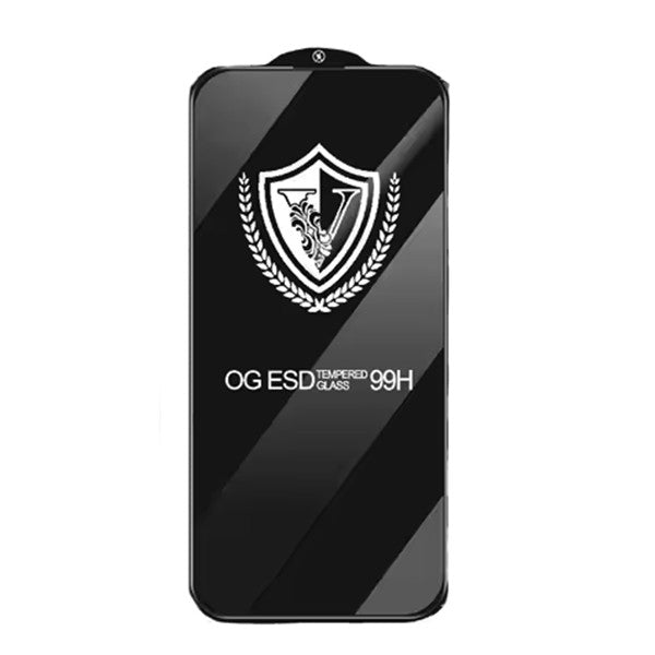 Folie sticlă securizată Apple iPhone 16, Super HD Glass, margini negre, vedere frontală