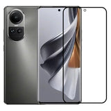 Folie sticlă securizată Oppo Reno 10, Full Glue, margini negre, vedere frontală