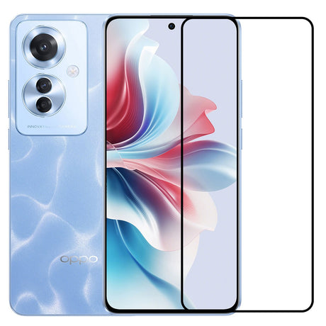 Folie sticlă securizată Full Glue pentru Oppo Reno 11F, margini negre, vedere frontală