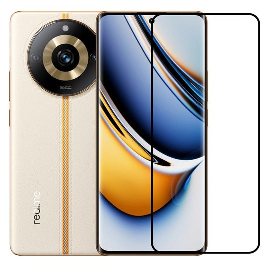 Folie Sticla Securizata, Vivimall, Compatibila cu Realme 11 Pro, Full Glue, Margini Negre, Transparent - vivimall.ro