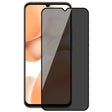Folie privacy sticlă securizată Samsung Galaxy A70, Full Glue, duritate 9H, ramă neagră – vedere frontală