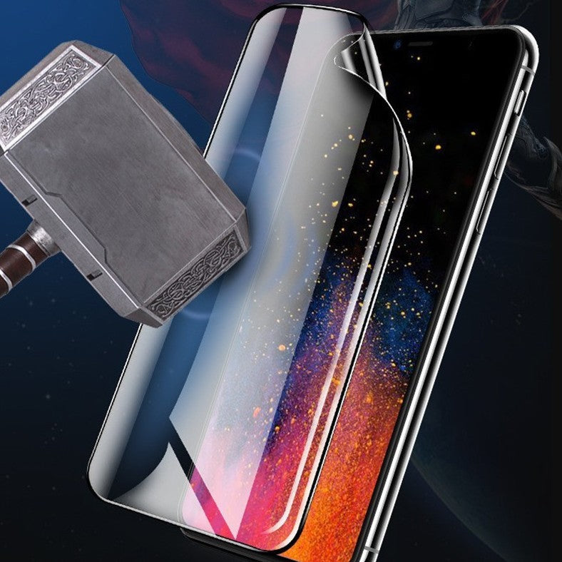 Folie protecție sticlă securizată Samsung Galaxy A15 montată pe ecran, aspect transparent, finisaj anti-static