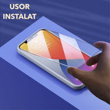 Pachet folie sticlă 111D Samsung S24 5G cu șervețel umed și uscat incluse, vedere de sus