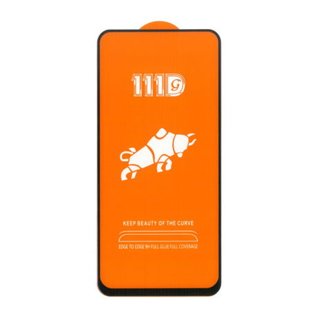 Folie sticlă securizată Samsung S24 5G, Full Cover 111D, margini negre, vedere frontală pe telefon
