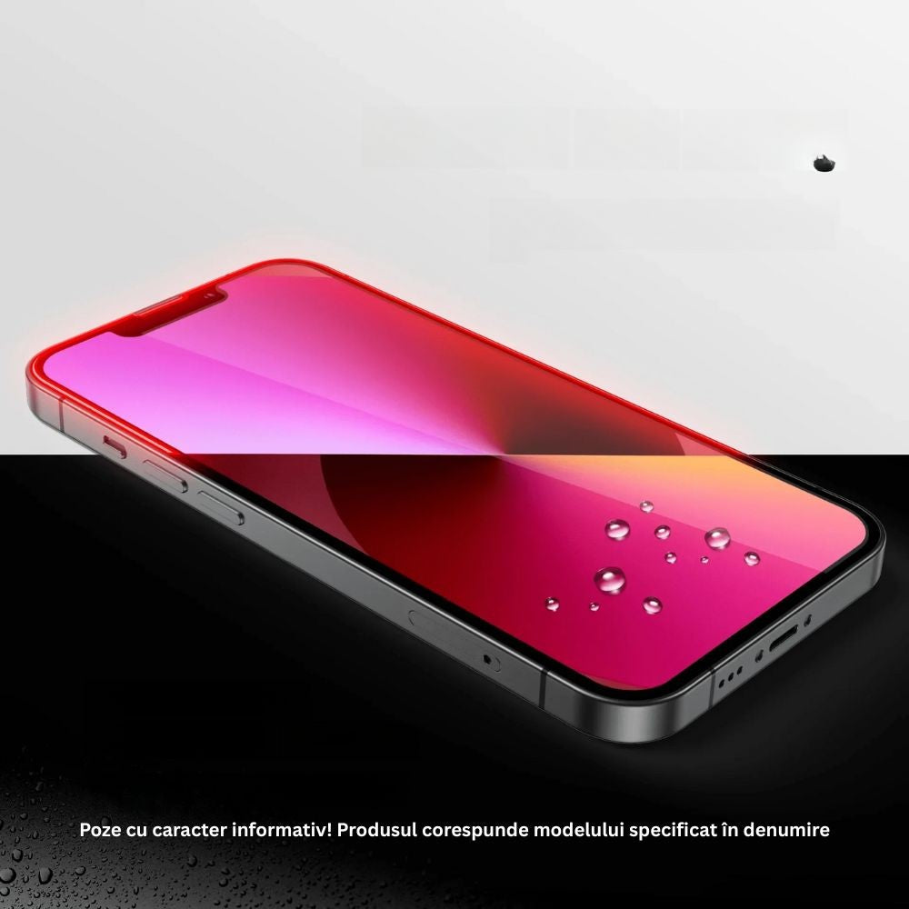 Folie Sticla Securizata, Vivimall, Pentru Apple iPhone 16 Plus, Full Glue, Margini Negre, Transparent - vivimall.ro