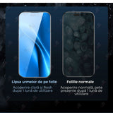 Folie Sticla Securizata, Flippy, Pentru Apple iPhone 16 Plus, Privacy Classic, 2.5D, Confidentialitate 30°, Negru Transparent - vivimall.ro