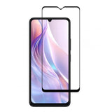 Folie sticlă securizată Vivimall pentru Redmi 13C, Full Glue, margini negre, vedere frontală
