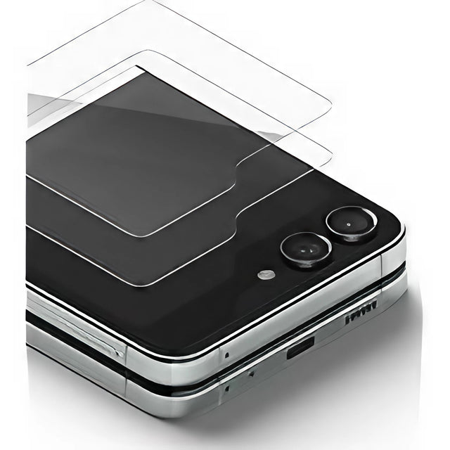 Folie sticlă securizată Samsung Galaxy Z Flip5, 2.5D HD transparentă, vedere frontală produs