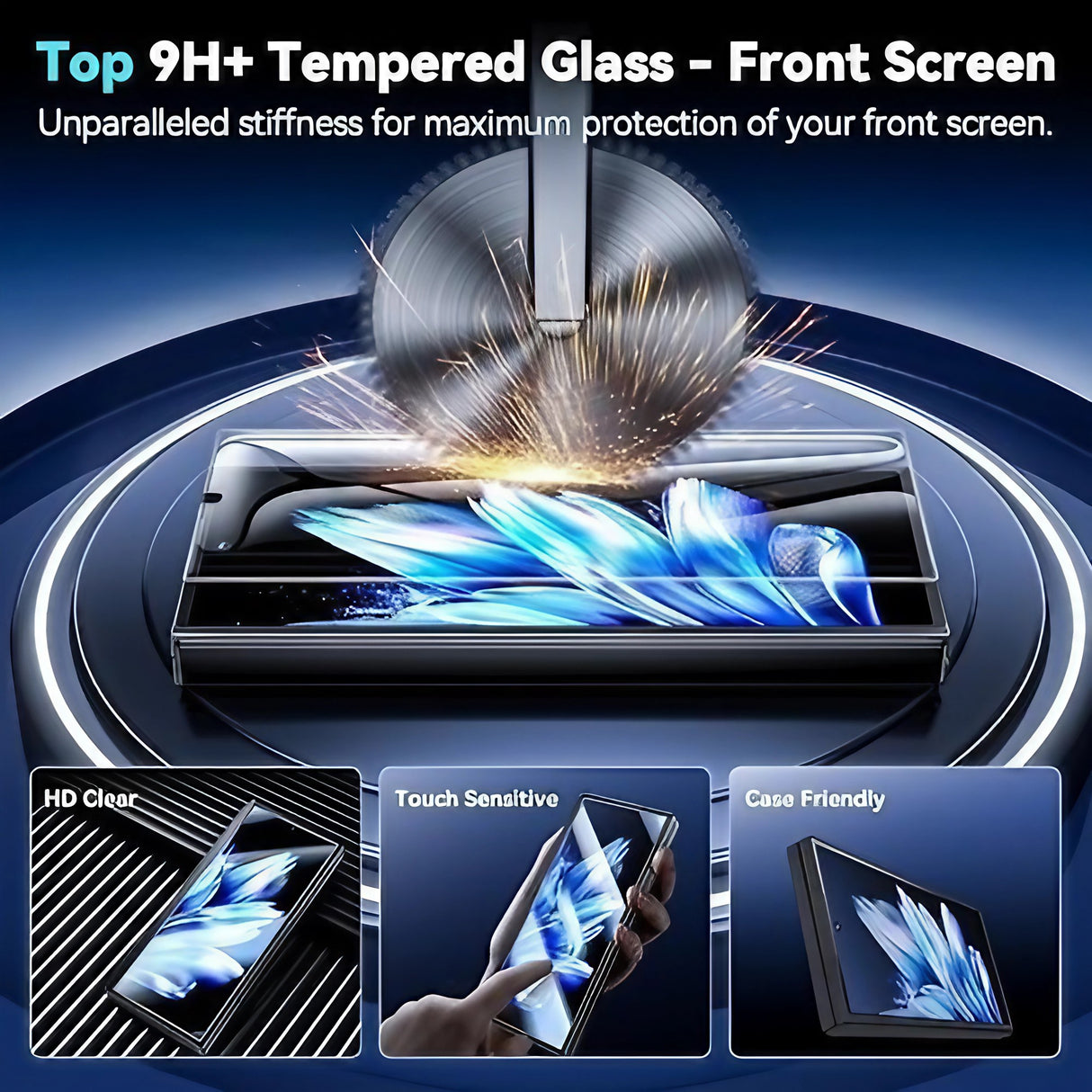 Folie Sticla Securizata, Vivimall, Pentru Samsung Galaxy Z Fold6, 2.5D, HD, Transparenta - vivimall.ro