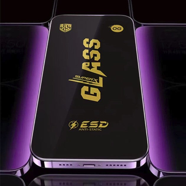 Kit complet folie sticlă securizată iPhone 16, ESD Super HD, conținut pachet desfăcut