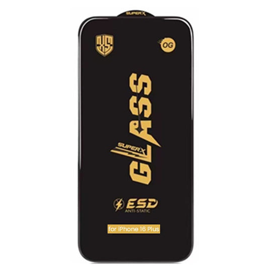 Folie Sticla Securizata pentru iPhone 16 Plus, Vivimall, Folie compatibila cu Apple iPhone 16 Plus, Sticla ESD, Super HD Glass, Anti-static, Margini Negre, Transparent - vivimall.ro