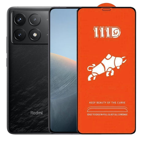 Folie sticlă securizată Xiaomi Redmi K70 Pro, Full Cover 111D, margini negre, vedere frontală