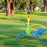 Jucarie pentru Copii, Vivimall, Lansator de Rachete cu Piciorul, un Singur Lansator, 3 Rachete cu Lumini, 40.5 cm Inaltime, Multicolor - vivimall.ro