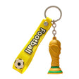 Breloc Chei, Flippy, Model Trofeu, Mascota de Fotbal, Cupa Mondiala, Accesoriu Pentru Chei si Rucsac, Cauciuc Moale, 26 g, 6.2 x 3.4 cm, Galben - vivimall.ro