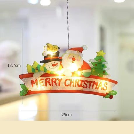 Karácsonyi Ablakdekoráció, LED-ekkel, 24 cm 
