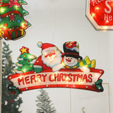 Decoratiune de Craciun pentru fereastra Vivimall, Merry Christmas, cu LED-uri, 24 cm, alb cald - vivimall.ro