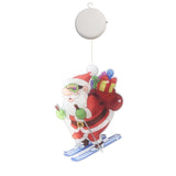 Karácsonyi Ablakdekoráció Mikulás Sílécen, LED-ekkel, 15 Cm 