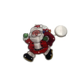 Karácsonyi ablakdísz Mikulás zsákkal, LED-ekkel, 22 cm 