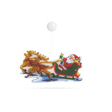 Decoratiune de Craciun pentru fereastra Vivimall, Sanie cu reni, cu LED-uri, 26 cm, alb cald - vivimall.ro