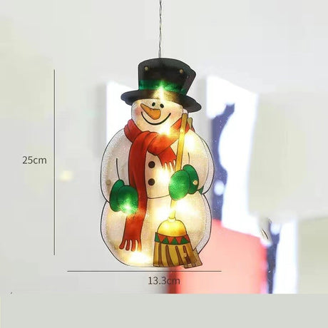 Karácsonyi Ablakdísz Hóember, LED-ekkel, 26 cm 