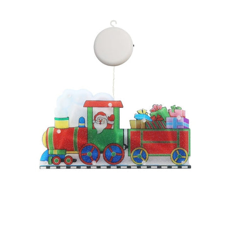 Karácsonyi Ablakdekorációs Vonat, LED-ekkel, 26 Cm 