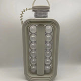 Aparat de gheata portabil 2 in 1, Vivimall, tava din sticla, diametru 3 cm, multifunctional, 17 cuburi de gheata, 27,5 x 11,4 x 5,5 cm, culoare alb gri - vivimall.ro