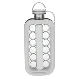 Forma pentru Gheata 2 in 1 Portabila, Vivimall, Tavita sub Forma de Sticla, Diametru 3 cm, Multifunctional, 17 Bilute de Gheata, 27.5 x 11.4 x 5.5 cm, Culoare Alb - vivimall.ro