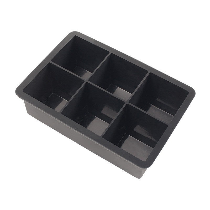 Forma Pentru Gheata, 6 Forme Patrate Cu Capac, Din Silicon, 17 X 12 X 6 Cm, Negru - vivimall.ro