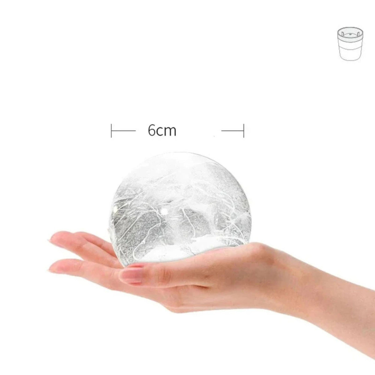 Forma pentru Gheata, Flippy, Sfera XL 6 cm, Silicon Alimentar Premium, Reutilizabila, Topire Lenta pentru Whiskey si Cocktail, Design Stackable, Roz