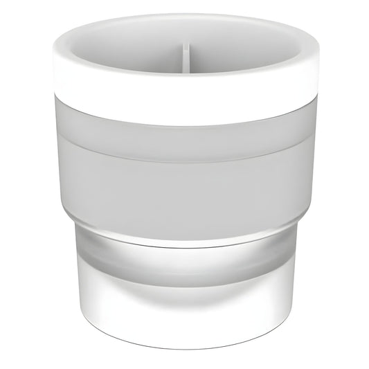 Forma pentru Gheata, Flippy, Sfera XL 6 cm, Silicon Alimentar Premium, Reutilizabila, Topire Lenta pentru Whiskey si Cocktail, Design Stackable, Alb - vivimall.ro
