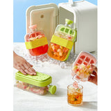 Forma de Gheata, Vivimall, 2in1, Tip Sticla cu Pai, 500 ml, 12 Cuburi, 16.3 x 10.8 x 8 cm, Verde - vivimall.ro