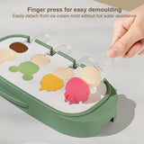 Forma Pentru Inghetata 4 Compartimente, Forme Cu Animalute, Materialsilicon Si Abs, 21 X 12.8 X 3Cm - vivimall.ro