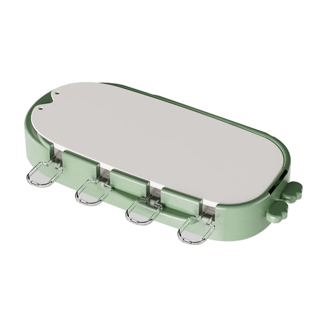 Forma pentru inghetata Vivimall, 4 compartimente, forme cu animalute, materialsilicon si ABS, 21 x 12.8 x 3cm, verde - vivimall.ro
