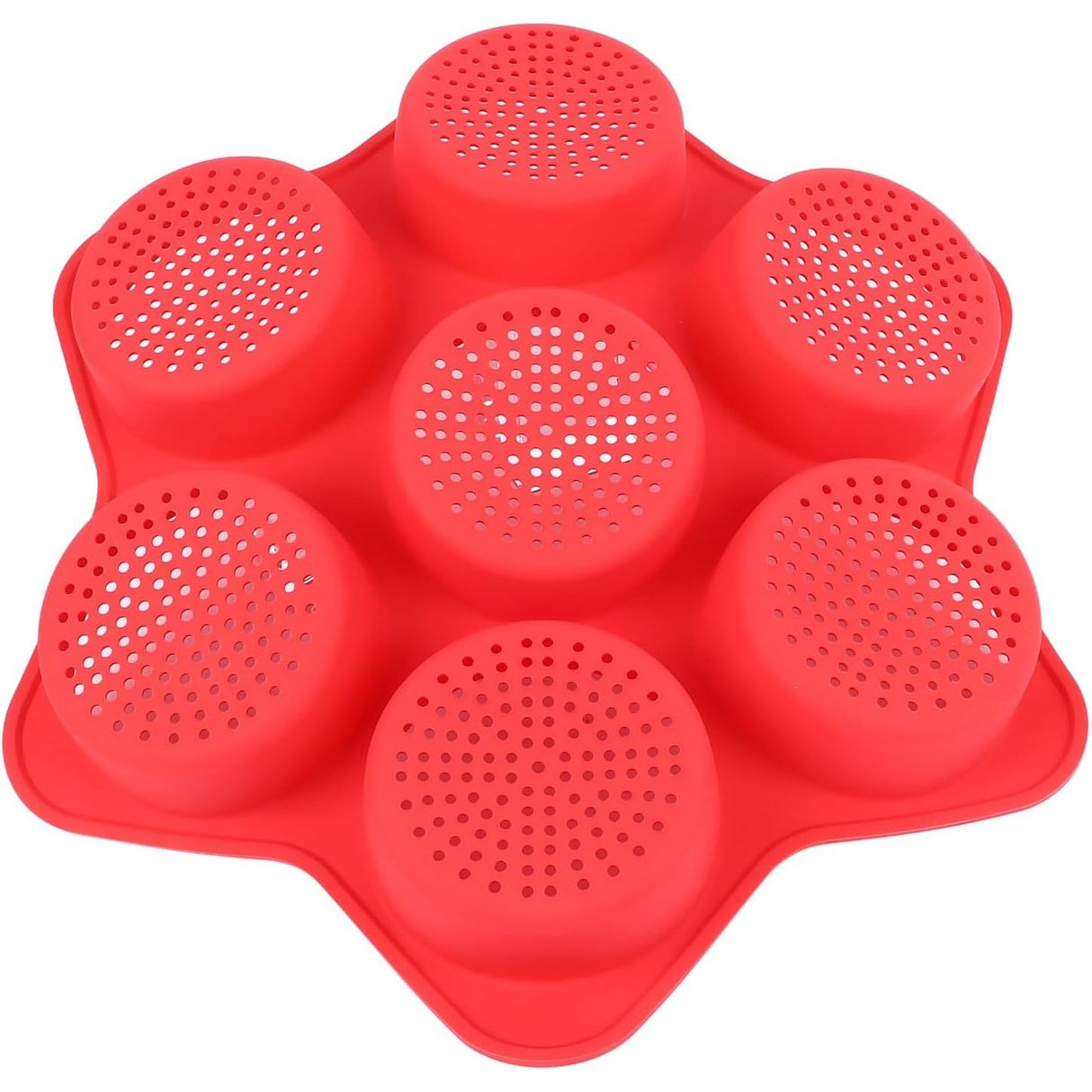 Forme De Silicon Pentru Copt, 7 Forme Rotiunde, Pentru Burgeri Si Prajituri, 38.5 X 4 Cm - vivimall.ro