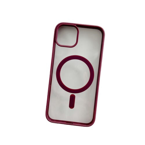 Husa MagSafe pentru Apple iPhone 12/ 12 Pro, Full Cover, Frosted Acrylic Color Big Hole, Magnetica, Incarcare Wireless, Flippy, Mov - vivimall.ro