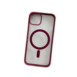 Husa MagSafe pentru Apple iPhone 12/ 12 Pro, Full Cover, Frosted Acrylic Color Big Hole, Magnetica, Incarcare Wireless, Flippy, Mov - vivimall.ro