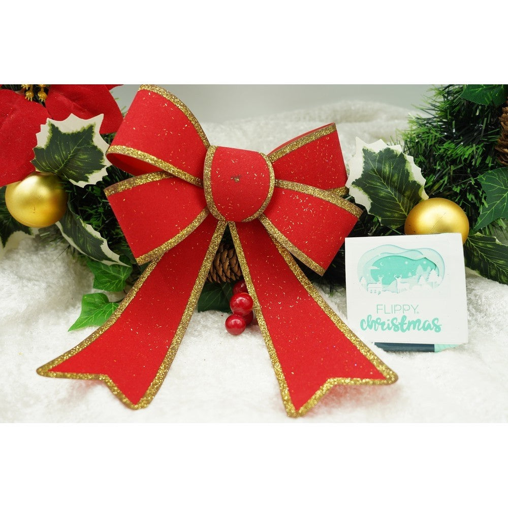 Funda pentru brad, Rosie, cu margini aurii, 15 x 23 cm, PVC, Vivimall - vivimall.ro