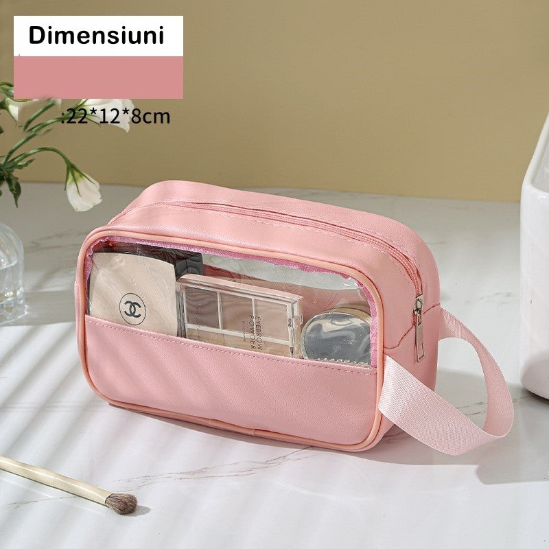 Geanta cosmetice Vivimall, pentru voiaj sau organizare, 22 x 12 x 8 cm, roz - vivimall.ro