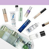 Geanta cosmetice Flippy, pentru voiaj sau organizare, material PVC/textil, impermeabila, portabila, 26 x 15 x 10 cm, alb - vivimall.ro